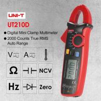 ราคา มิเตอร์วัดไฟดิจิตอล UNI T UT210D Mini Digital Clamp Meter แคลมป์มิเตอร์ วัดเเอมป์ได้ทั้งAC DCเริ่ม20a 200a เทสก่อนส่ง คีมตัด (17162102047)