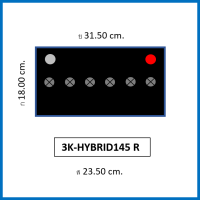 ราคา แบตเตอรี่รถยนต์ 3K รุ่น HBE185L R Hybrid 85Ah พร้อมใช้ เติมน้ำน้อย สำหรับรถปิคอัพ ตู้ SUV 2800cc (14438710712)