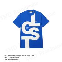 ราคา Lacoste เสื้อยืดคอกลม รุ่น Mens Regular Fit Contrast Lettering Cotton T shirt Code TH0226 10 K1Q (22546323909)