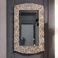 ราคา มี 2 สี กระจกลายไทย ขนาดใหญ่ กระจกวินเทจ สูง 100 x กว้าง 60 cm กรอบหลุยส์ กระจกติดผนัง กระจกไม้แกะสลัก ทำจากไม้สัก (25424611627)