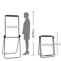 ราคา FOU ไวท์บอร์ด กระดานฟลิปชาร์ท ขาตั้งกระดานไวท์บอร์ด กระดานขาตั้ง กระดาน พับเก็บได้ ขนาด 60x90 ซม Flip Chart (18675823530)