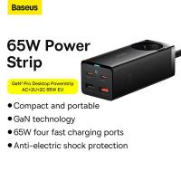 ราคา Baseus 65W 100W GaN3 Pro USB Charger เดสก์ท็อป Type C PD 4 in 1 AC DC Multi Port Desktop Powerstrip แท่นชาร์จ Fast Charger สำหรับ iPhone 13Pro Max 12 Xiaomi Samsung แล็ปท็อป (16406459306)