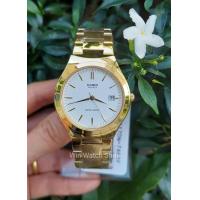 ราคา นาฬิกา Casio รุ่น MTP 1170N 7A นาฬิกาผู้ขายสายแสตนเลสสีทอง หน้าปัดสีขาว สุดหรู มั่นใจ สินค้าของแท้ 100 ประกันศูนย์ 1 ปีเต็ม ส่งฟรี เก็บเ (103508411)