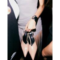 ราคา ์NICHP Silent Flow Curved Edge shoe รองเท้าหนังส้นโค้งสูง ปิดหน้าเท้า (26263594609)