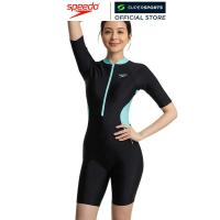 ราคา SPEEDO Zip Front Short Sleeve ชุดว่ายน้ำผู้หญิง (126232641524)