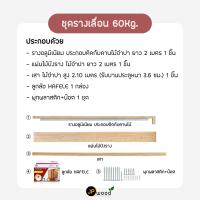 ราคา ชุดรางเลื่อน พร้อมอุปกรณ์ ไม้จำปา โทนสีอ่อน สไตล์มินิมอล พร้อมทำสี สำหรับประตูสูง 2 00 ม ไม่รวมประตู (21303548497)
