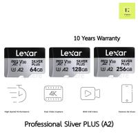 ราคา Lexar Professional Silver PLUS microSDXC UHS I V30 A2 64GB 128GB 256GB SD CARD sdcard micro sd microsd 4K memory card (22903525357)