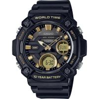 ราคา Casio แบตเตอรี่ 10 ปี สองระบบเข็มดิจิตอล นาฬิกาข้อมือผู้ชาย สายเรซิน รุ่น AEQ 120W ของแท้ประกันศูนย์ CMG (12810949944)