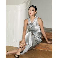 ราคา Ther Attire Luna Dress ชุดเดรส ออกงาน ผ้าซาติน หรูหรา (25465641164)