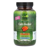 ราคา พร้อมส่ง บล็อกแป้ง ลดไขมัน Irwin Naturals Maximum Strength 3 in 1 Carb Blocker Neutralize Carbohydrates and Support Metabolism 150 Liquid Softgels (23482444592)