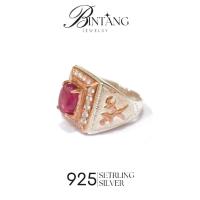 ราคา แหวนทับทิมแอฟริกา เรือนเงินแท้92 5 ตัวพลอย 2 3ct (25337010866)