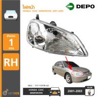ราคา DEPO ไฟหน้า HONDA CIVIC DIMENSION ปี 2001 2003 RH ข้างขวา 117 1101R LD (399656842)