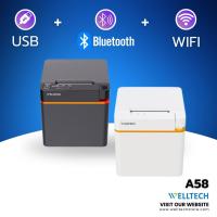 ราคา WELLTECH A58 เครื่องพิมพ์ใบเสร็จรับเงิน สลิป ระบบ POS Thermal Receipt Printer 58 mm Bluetooth WIFI (26244593193)