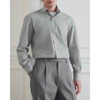 ราคา WARDROBE MINISTRY เสื้อเชิ้ตแขนยาว The High Roll Button Down Collar Cotton Chambray Shirt in Fog (126383689391)