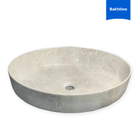 ราคา BATHLINE อ่างล้างหน้าวางบนเคาท์เตอร์ ลายหินอ่อน สีขาว ทรงรี (17014926837)