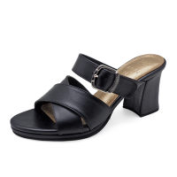 ราคา TAYWIN รองเท้าแตะแบบสวมหนังแท้ รุ่น HSC 98 หนังนิ่มดำ (16168925521)