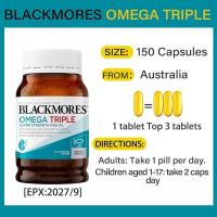 ราคา Blackmores Omega Triple Super Strength Daily150Capsules Fish Oil 1500mgHigh in Omega 3จากออสเตรเลีย (25828586853)