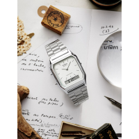 ราคา Casio นาฬิกาสี่เหลี่ยมสไตล์เรโทรสีทอง AW 48HE 7A (25410513276)