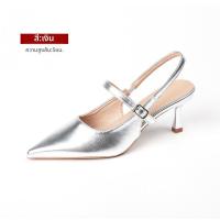 ราคา รองเท้าส้นเข็มปลายแหลม สีเงิน ไซส์ 41 43 (25853232680)