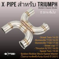 ราคา X Pipe De Cat เอ็กไป๊ร์ สำหรับ Triumph Bonneville T120 T100 Street Twin Bobber BobberBlack ThruxtonR (23199083114)