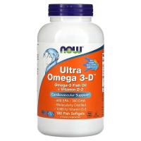 ราคา NOW Foods Ultra Omega 3 D 600 EPA 300 DHA 180 Fish Softgels น้ำมันปลา โอเมก้า3 (26130630744)