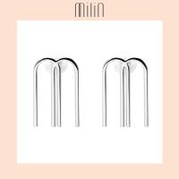 ราคา MILIN Pair of stud M logo earrings ต่างหูติดหูแต่งโลโก้มิลินเป็นรูปตัว M Haya Earrings (13503973583)