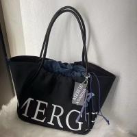 ราคา bag stories พร้อมส่งในไทย กระเป๋าแฟชั่น MERGE ทรงจีบ สีดำ ขนาด 28x21x25 cm มีทั้งหมด 2 สี สายดำ และ ครีมน้ำตาล สายทรงกลมหนัง รับประกันงานสวย (24829732631)