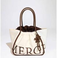 ราคา bag stories พร้อมส่งในไทย กระเป๋าแฟชั่น MERGE ทรงจีบ สีดำ ขนาด 28x21x25 cm มีทั้งหมด 2 สี สายดำ และ ครีมน้ำตาล สายทรงกลมหนัง รับประกันงานสวย (24829732630)