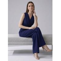 ราคา Ramsita Precika Jumpsuit Navy Blue จั๊มสูทขายาว อกป้ายเดรพ ใส่ทำงาน ใส่ไปงาน (25223515712)