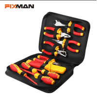 ราคา FIXMAN VDE CT10 ชุดซ่อมไฟ ไขควงกันกระแส คีมกันไฟ VDE แกนสลับ 10 ตัวชุด ไขควงกันไฟ 1000 โวล์ (24785167938)