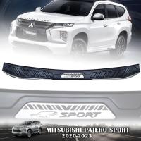 ราคา กันรอยท้ายรถยนต์ กันรอยกันชนท้าย โลโก้ FITT SPORT สำหรับ รุ่น มิตซูบิชิ ปาเจโร่ MITSUBISHI PAJERO ปี 2020 2023 สีดำด้าน ตัดโครเมี่ยม 1 ชิ้น (19801833198)