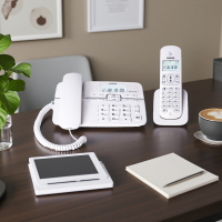 ราคา Philips โทรศัพท์ไร้สายสำหรับบ้านและสำนักงาน ระยะไกล (25894355352)