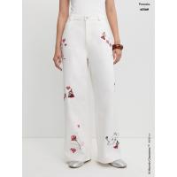 ราคา Pomelo x Moomin กางเกงยีนส์ทรงขาบานปักลาย Pomelo x Moomin Embroidered Wide Leg Jeans (26070520873)
