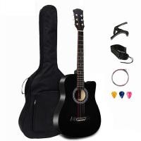 ราคา กีตาร์สำหรับมือใหม่ 38 นิ้วพร้อมกระเป๋ากีต้าร์โปร่งกีต้าร์โปร่ง 38 นิ้วครบชุด Acoustic guitar (25668189176)