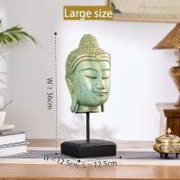 ราคา พระพุทธรูปไม้แกะสลัก เศียรพระตั้งโต๊ะ ตกแต่งบ้าน ห้องรับแขก (25801549327)