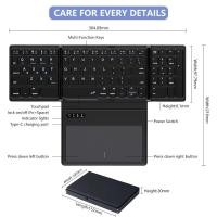 ราคา JOMAA Foldable Keyboard Bluetooth Wireless Keyboard With Touchpad Portable keyboard Ultra Slim Pocket Folding Keyboard For Windows Android IOS OS HMS Tablet PC (18539258970)