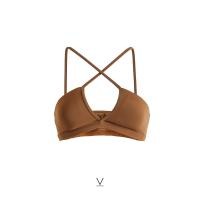 ราคา SS2025 WOODEN BROWN SINGLET BRA บราใส่ว่ายน้ำ มีฟองน้ำในตัวผ้าหนา กัน UV UPF 50 (26071272903)