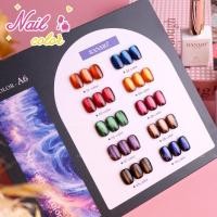 ราคา ตัวเลือกต่างๆSANMO ชุดแต่งเล็บตาแมวผ้าไหม 10 สี ฟรีกระดานสี ลูกปัดแก้วตาแมวตาแมวหลากสีกาวทาเล็บตาแมวผ้าไหมซาตินสีแดงคาราเมลตาแมวสีฟ้ากาวตาแมวสีม่วง (25946651259)