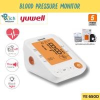 ราคา Yuwell Blood Pressure Monitor เครื่องวัดความดันโลหิต YE650D มีเสียงพูดไทย จอ Blacklight 5 Year Warranty (24666007584)