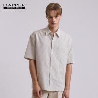 ราคา DAPPER เสื้อเชิ้ตแขนสั้น Textured Stripe Shirt สีขาวไอวอรี่ (26286111761)