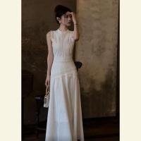 ราคา SHANGSHA ชุดเดรสสายเดี่ยวลูกไม้สไตล์ฝรั่งเศส (24971580276)