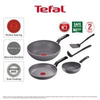 ราคา Tefal Natura รุ่น B226S595 ชุดเซตกระทะ 5 ชิ้น กระทะก้นลึก 28 ซม กระทะก้นลึก 16 ซม กระทะก้นแบน 24 ซม กระบวย และ ตะหลิว (24761984069)