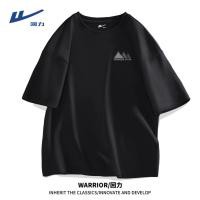 ราคา Warrior เสื้อยืดแฟชั่นสีดำ คอวี แขนสามส่วน ผ้าฝ้ายแท้ ไซส์ใหญ่ สปอร์ต ใหม่ฤดูร้อน (126374790771)