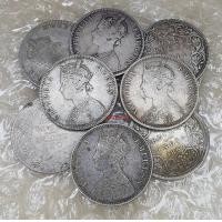 ราคา เหรียญหนึ่งรูปี อินเดีย เนื้อเงิน ONE RUPEE VICTORIA อายุ 100ปี รับประกันของแท้ ราคาต่อ 1 เหรียญ (16334868662)
