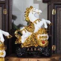 ราคา มาใหม่ ม้าขาวยกขาเหนือสมบัติ ม้ามงคล ฐานสวยงาม เงินทองเพิ่มพูน งานเรซิ่นทอง 24K งานนำเข้าจากต่างประเทศ (24733705930)
