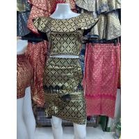 ราคา ผ้าสกินนี่แท้ชุดเซ็ทเสื้อ 3 in 1 แขนเบี่ยง เกาะไหล่ คอระบาย กระโปรงสั้นระบายหน้าผ่าข้าง แบบสวมใส่สะบายทั้งชุด ฟรีไซด์ 25 32 (15314262991)