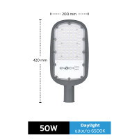 ราคา โคมไฟถนน LED ENRICH รุ่น OVATE ขนาด 30W 150W ไฟถนน led กิ่งโคม ไฟส่องถนน โคมไฟled แสงขาว แสงเหลือง พร้อมกิ่งยึด หลอดไฟถนน (22792903505)