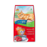 ราคา กระสอบ 20kg อาหารแมว Cat n Joy Triple Protection แค็ทเอ็นจอย อาหารเม็ดแมว ยกกระสอบ มี Lysine Prebiotic Zinc Omega (24887735038)