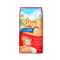ราคา กระสอบ 20kg อาหารแมว Cat n Joy Triple Protection แค็ทเอ็นจอย อาหารเม็ดแมว ยกกระสอบ มี Lysine Prebiotic Zinc Omega (24887735040)