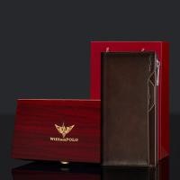 ราคา WILLIAMPOLO กระเป๋าสตางค์หนังแท้สำหรับผู้ชาย ทรงยาว หลายช่องใส่บัตร สีวินเทจ (25181643632)